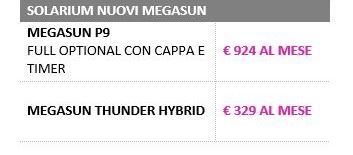 Noleggio Megasun